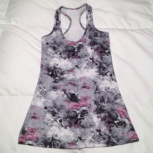 Lululemon Cool Racerback Tank Rose Floral 4 Pink